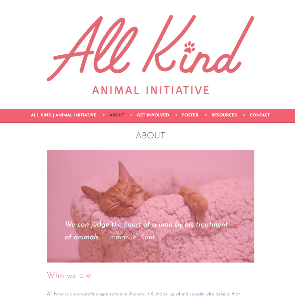 All Kind Animal Initiative's website.