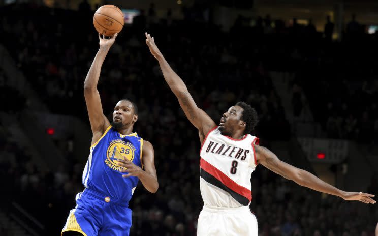 Expect a big series from Kevin Durant against the Blazers. (AP)