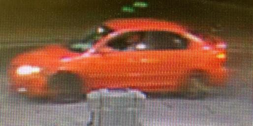 A security camera recorded a red car possibly used by a man involved in an armed robbery of a Circle K store on North Loop Drive by Horizon Boulevard in Socorro on April 12.