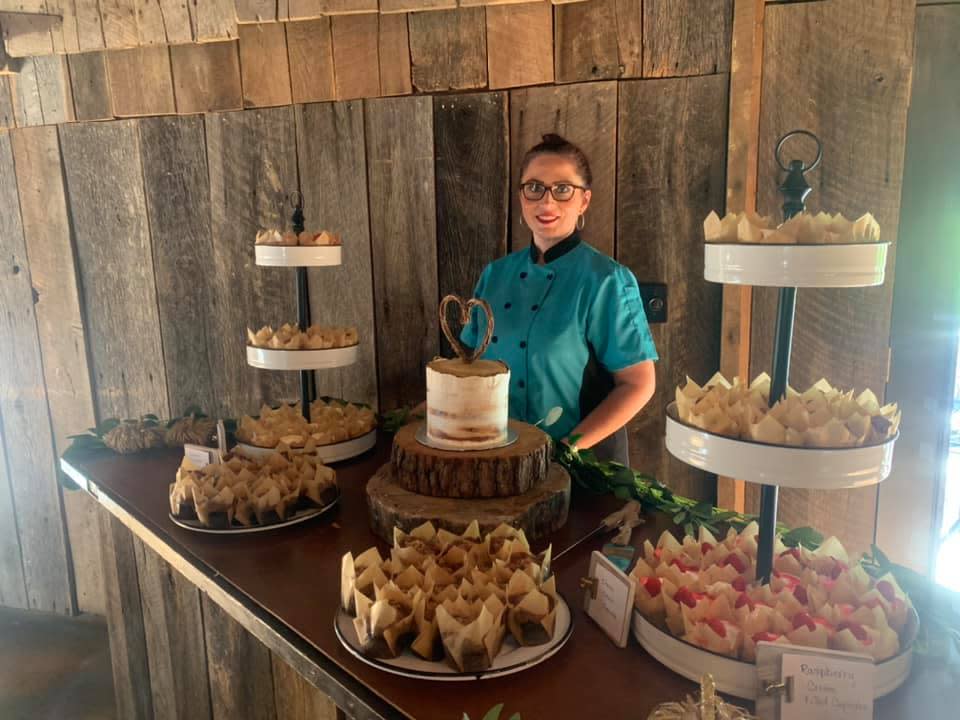 Heather Palmer, owner of Better When Baked, supplies the sweet treats for a wedding in Gatlinburg, October 2021.