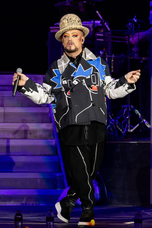 Boy George of Culture Club performs in concert during "The Letting It Go Show" at Germania Insurance Amphitheater on Aug. 12, 2023, in Austin.<p>Rick Kern/Getty Images</p>