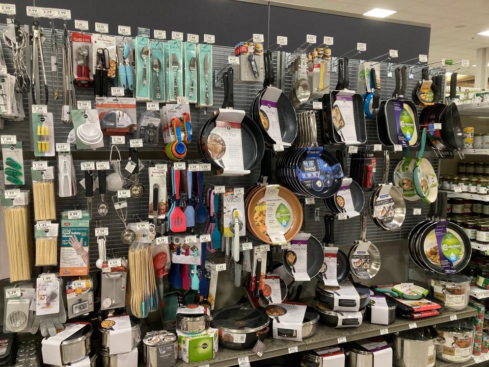 Pots and pans for sale at Publix in Tennessee.