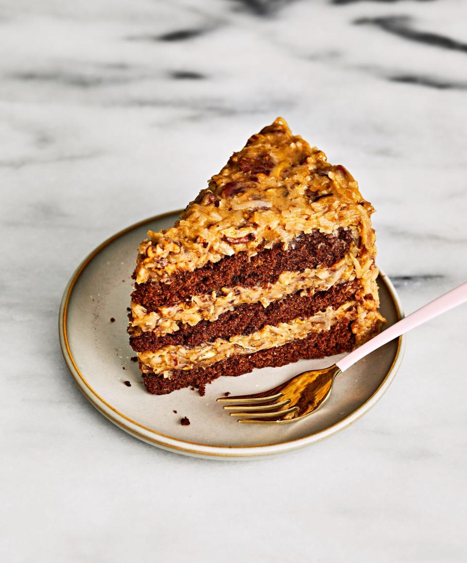 German Chocolate Cake with Coconut-Pecan Frosting