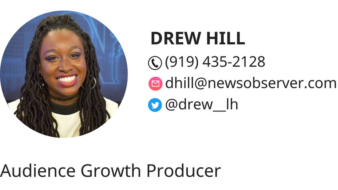 Drew Hill is an Audience Growth Producer for The News & Observer.