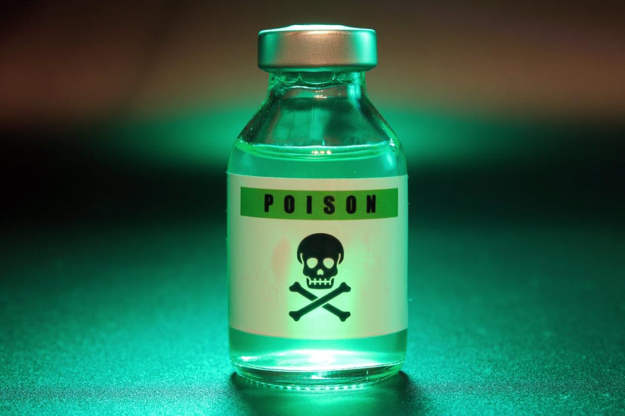 Poisons are often not so clearly labeled. <a href="https://www.gettyimages.com/detail/photo/poison-bottle-with-a-skull-royalty-free-image/1319519485" rel="nofollow noopener" target="_blank" data-ylk="slk:Josefe Photography/iStock via Getty Images Plus;elm:context_link;itc:0;sec:content-canvas" class="link ">Josefe Photography/iStock via Getty Images Plus</a>