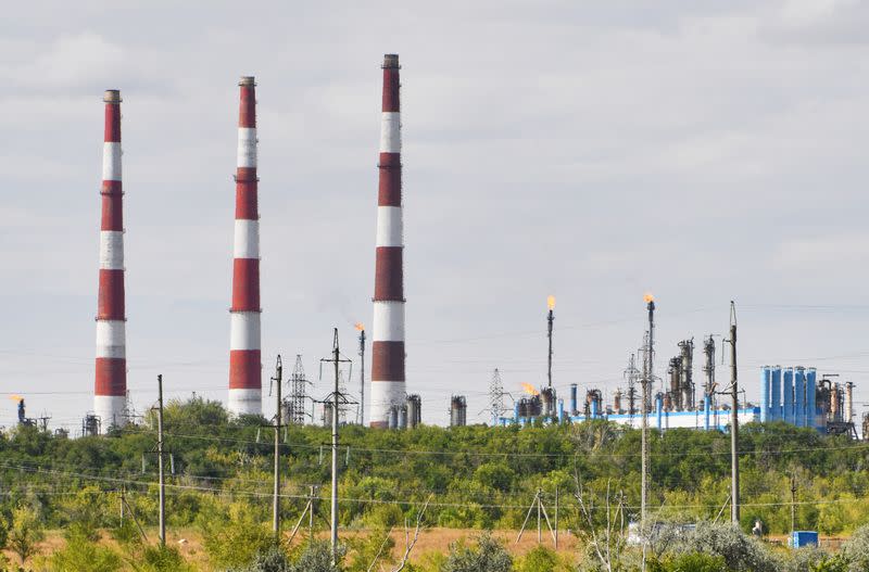 A view shows the Orenburg gas processing plant in Orenburg Region