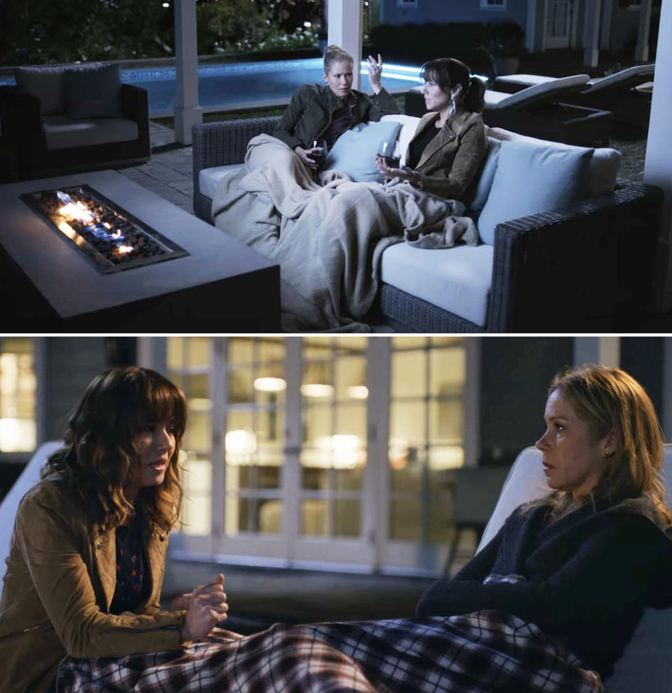 <div><p>"That is so Linda, by the way," Liz laughed. "By the end of the series, they have to get rid of everything. Just to watch her, walking around our fake backyard, being like, 'Is anybody taking this patio furniture? Because I have a patio, and I need some furniture.' It's perfect."</p></div><span> Netflix</span>