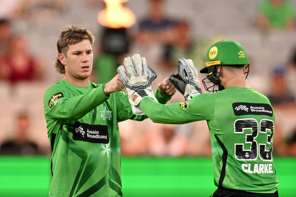 Adam Zampa, pictured here in action for the Melbourne Stars against the Brisbane Heat.