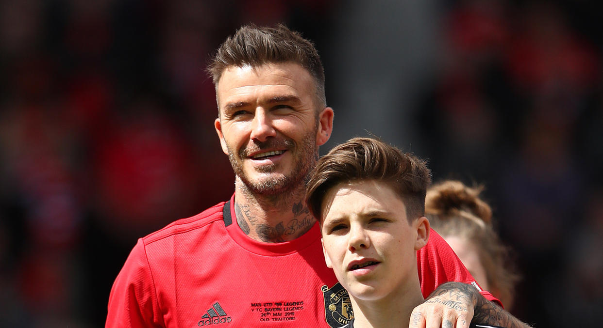 David Beckham shared a clip of his third son Cruz singing along to a Justin Bieber song. (Getty Images)