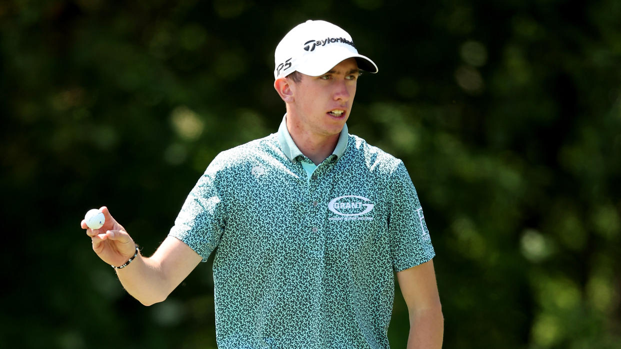  Tom McKibbin salutes the crowd at the Porsche European Open 