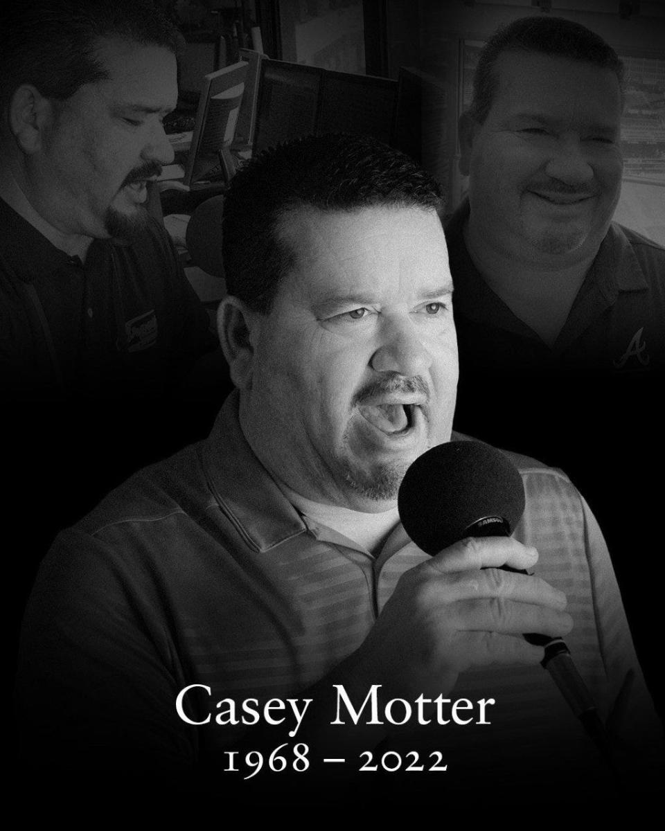 Casey Motter, Atlanta Braves public-address announcer since 2007