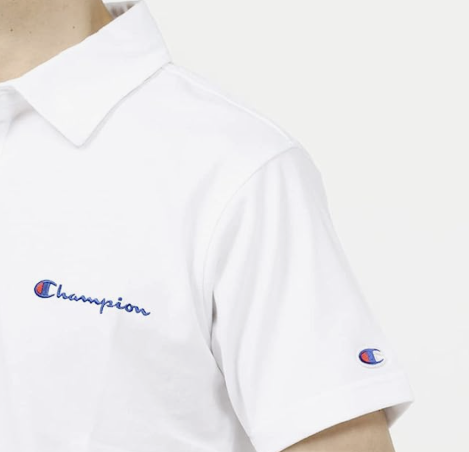 Champion C3-P306 Men's Polo Shirt, Short Sleeve, 100% Cotton, Embroidered Script Logo. (PHOTO: Amazon Singapore)