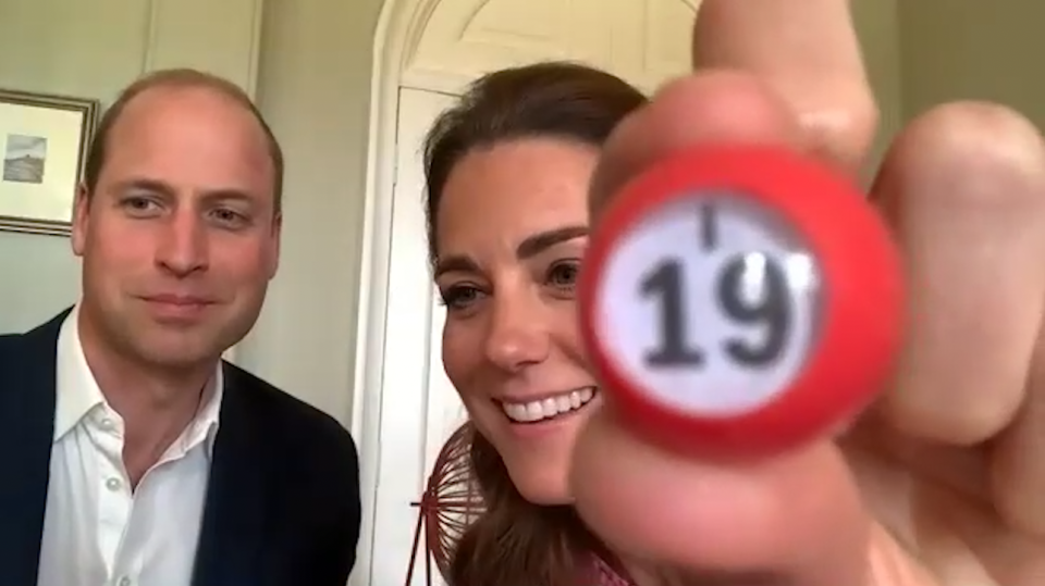 Kate and William turned bingo callers with a care home. (Kensington Palace)