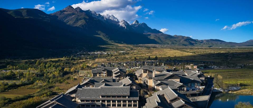 Club Med Lijiang is nestled at the foot of the spectacular Jade Dragon Snow Mountain in Lijiang, Yunnan Province, China. (Photo: Club Med)