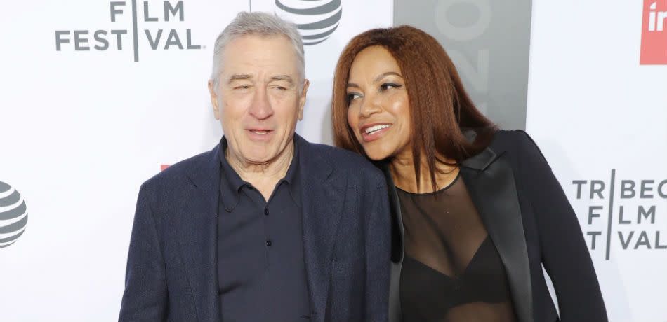 Robert De Niro (L) and Grace Hightower attend the 'Taxi Driver' 40th Anniversary Celebration during the 2016 Tribeca Film Festival at The Beacon Theatre on April 21, 2016 in New York City.