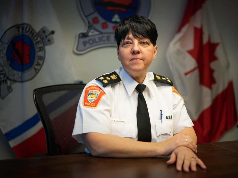 Sylvie Hauth has been chief of the Thunder Bay Police Service since 2018, after serving two previous stints as acting chief. (Sinisa Jolic/CBC - image credit)