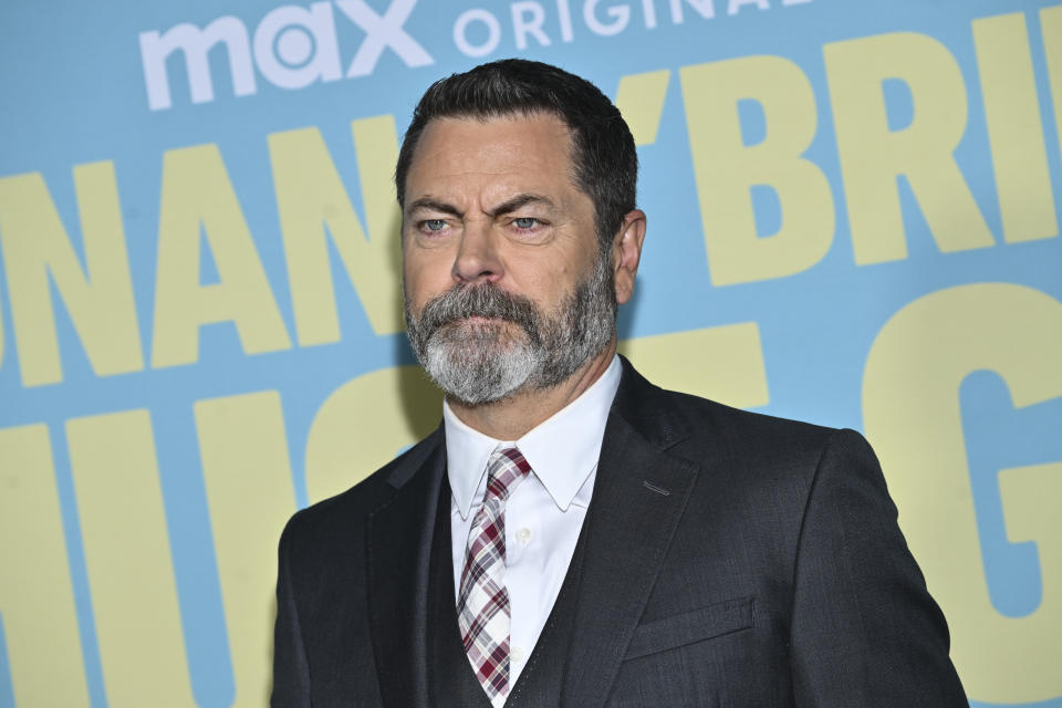 Nick Offerman on the red carpet