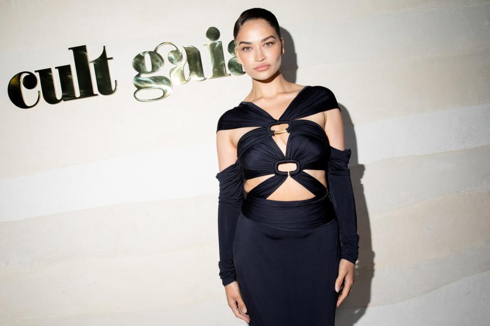 <p>Shanina Shaik attends the opening of Cult Gaia's first Los Angeles flagship store dubbed "The Temple" in West Hollywood on Jan. 26.</p>