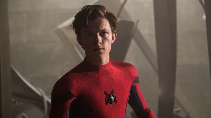 Tom Holland as Spider-Man in "Spider-Man: Homecoming."