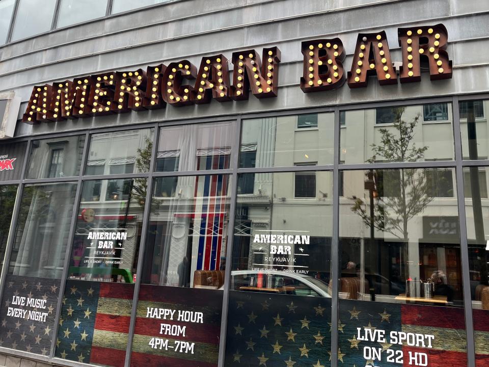 The outside of American Bar in Iceland.