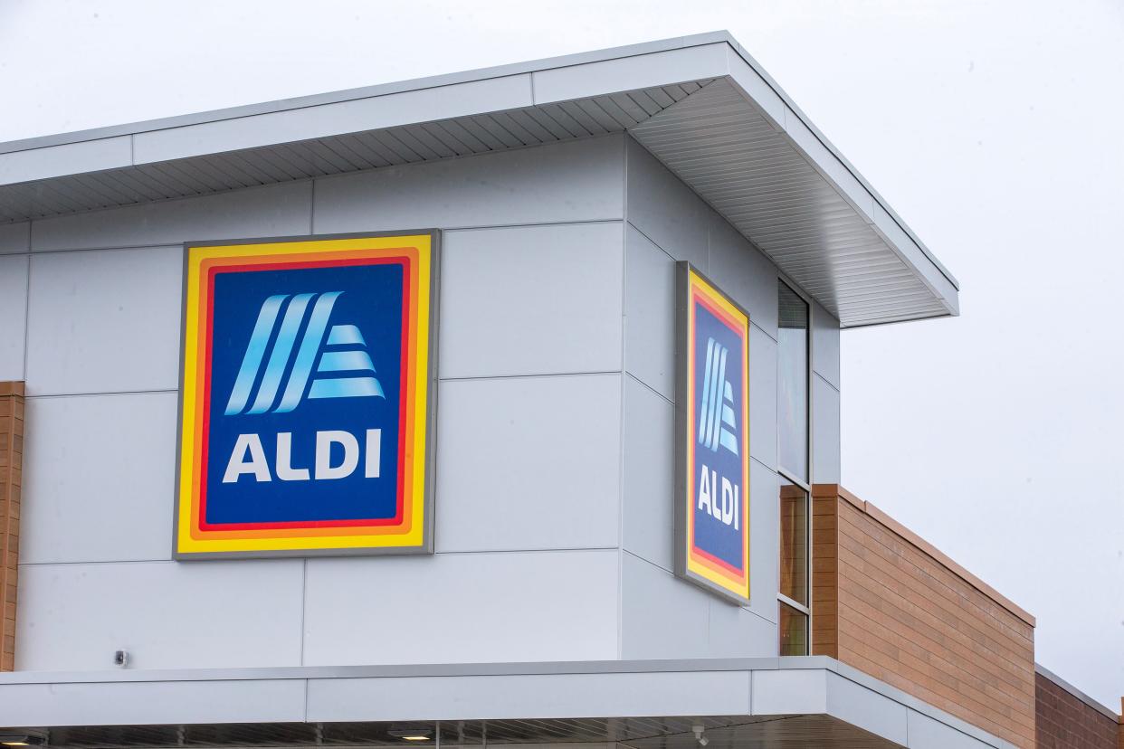 Facade of Aldi supermarket.