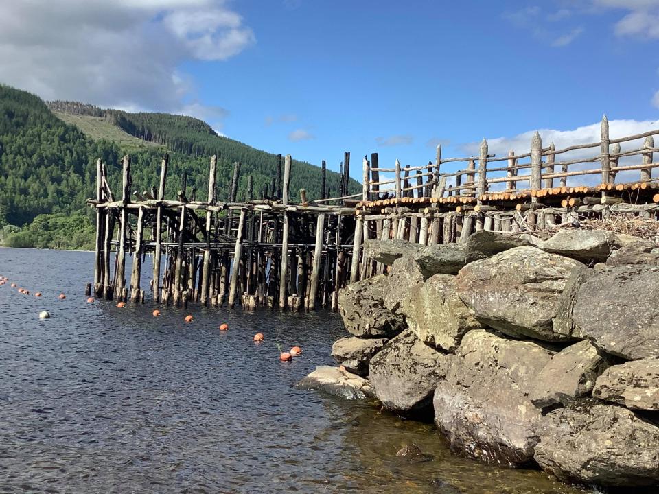 Part of the Scottish Crannog Centre in Perthshire burned down in June (Laura Barrie/PA) (PA Media)