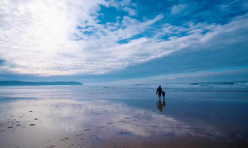 A walk along a beach