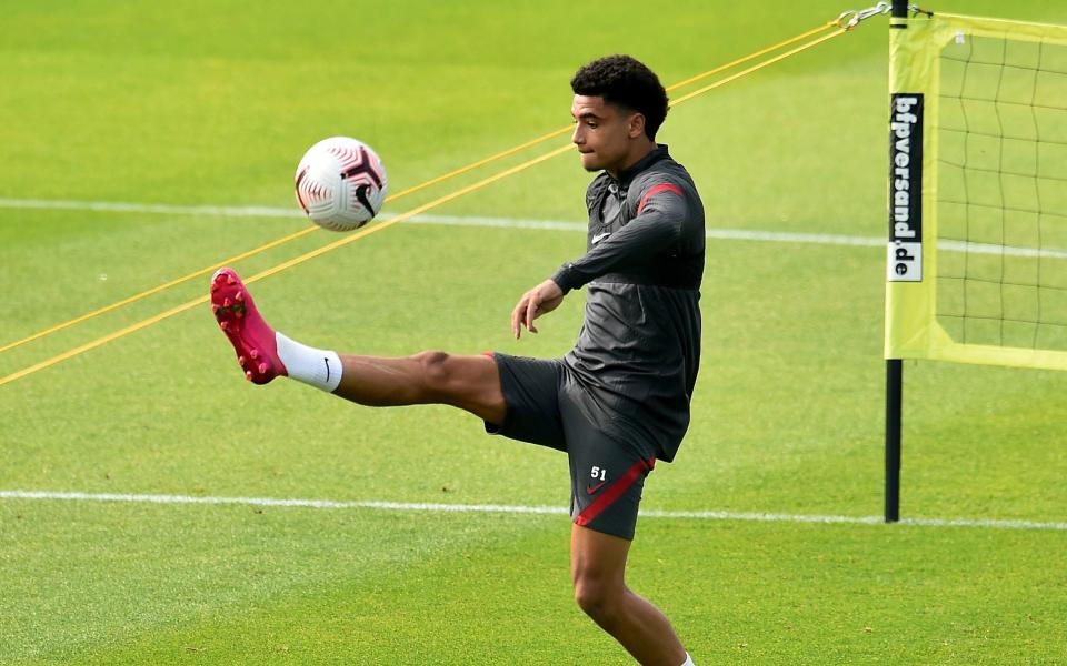 Ki-Jana Hoever of Liverpool during a training session - GETTY IMAGES