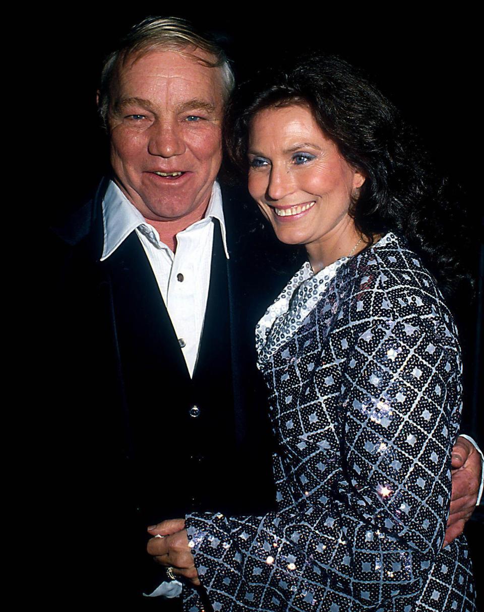 Loretta Lynn and husband Oliver Mooney Lynn, Jr. during 53rd Annual Academy Awards' Governor's Ball at Beverly Hilton Hotel