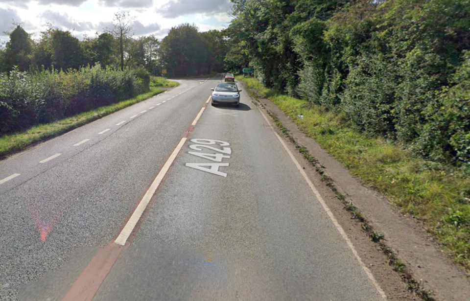 Police were called to reports of a large fallen tree on the A433 Tetbury Road near the junction with the A429 (Google Maps)