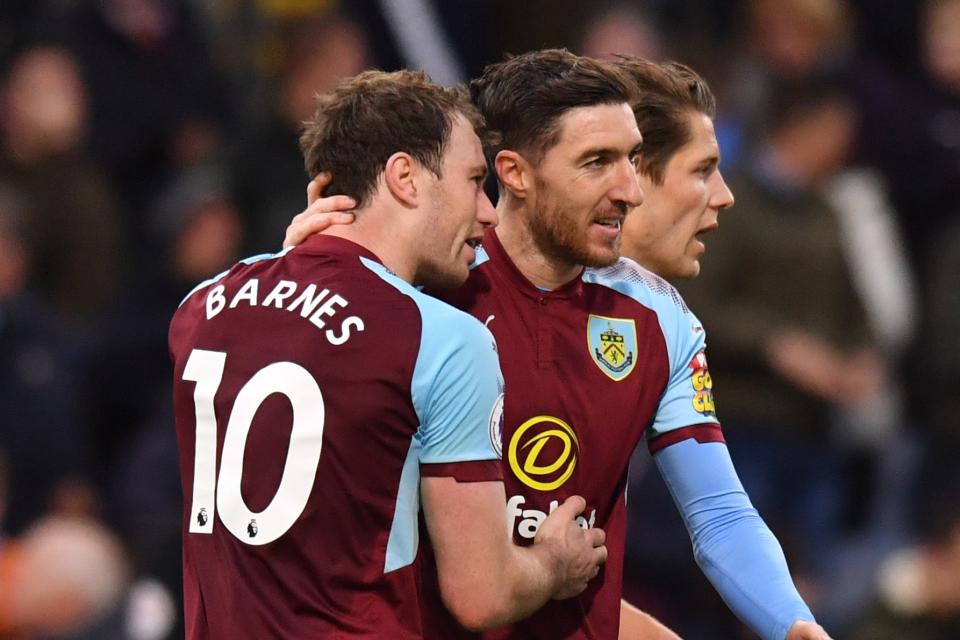 Ashley Barnes helped Burnley to gain a third successive win in downing Swansea City