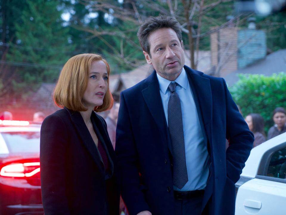 Gillian Anderson and David Duchovny in "The X-Files."