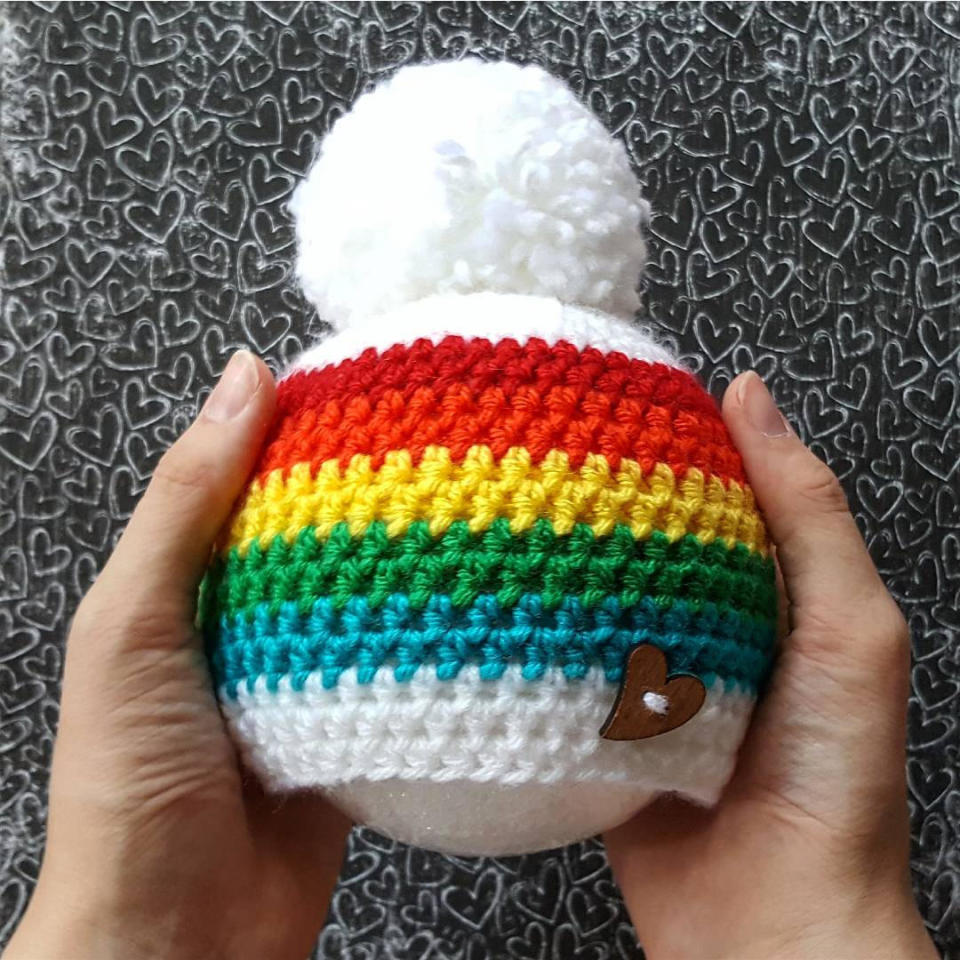 $10, <a href="https://www.etsy.com/listing/497858727/rainbow-baby-beanie-rainbowbaby-rainbow" target="_blank">gentIystitched</a>