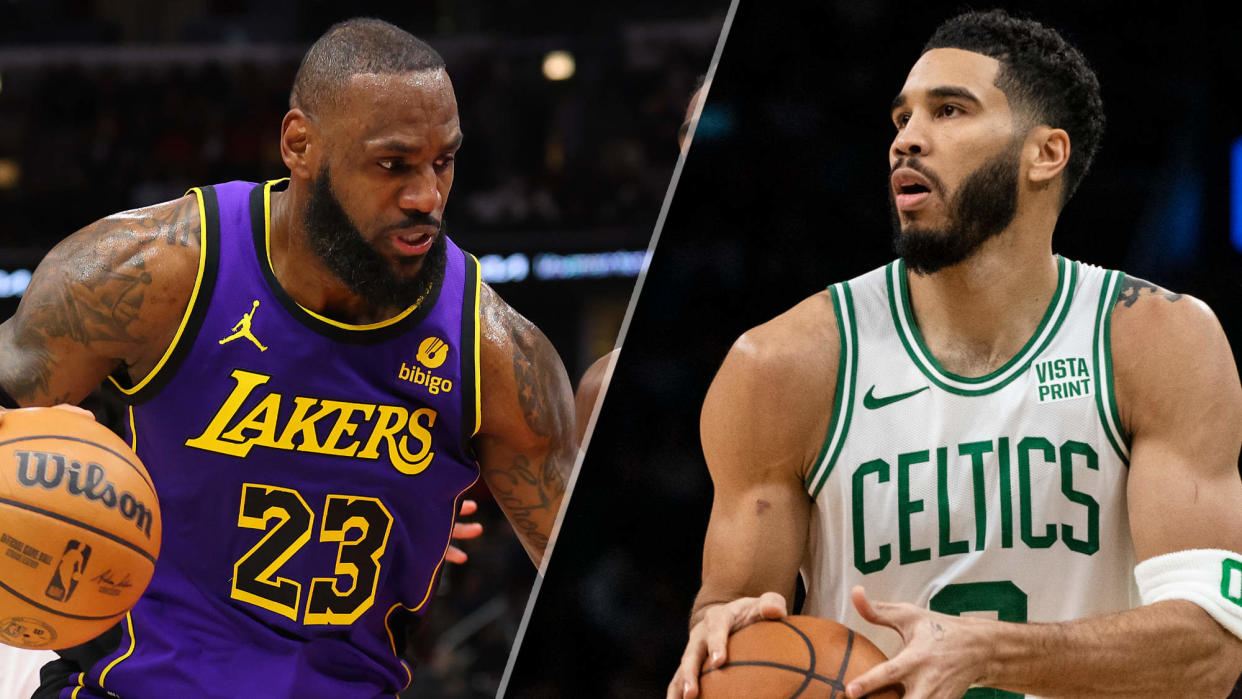  Lebron James of the Los Angeles Lakers / Jayson Tatum of the Boston Celtics. 