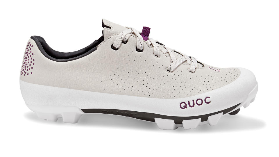 Quoc Gran Tourer XC Lace carbon gravel racing shoes, in Chalk