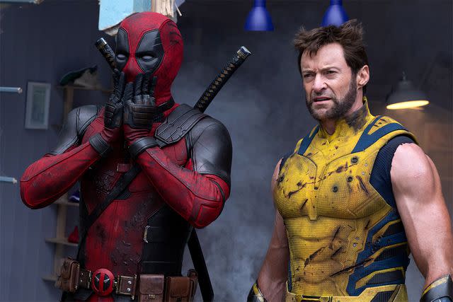 <p> Jay Maidment/20th Century Studios/MARVEL</p> Ryan Reynolds, Hugh Jackman