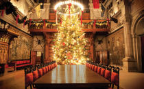 <p><strong>What to see:</strong> Built by George Vanderbilt in 1895 with his immense railroad inheritance, the <a rel="nofollow noopener" href="http://www.travelandleisure.com/holiday-travel/christmas-at-biltmore" target="_blank" data-ylk="slk:Biltmore House;elm:context_link;itc:0;sec:content-canvas" class="link ">Biltmore House</a> is the ultimate Gilded Age palace. Reserve a spot on the Candlelight Christmas Evening tour for an extra-romantic look at the illuminated residence (and its gorgeous holiday decorations). Linger in the Winter Garden for live music throughout the evening.</p> <p><strong>Where to stay: </strong>Most convenient to visiting Biltmore is the <a rel="nofollow noopener" href="http://www.travelandleisure.com/travel-guide/asheville/hotels/the-inn-on-biltmore-estate" target="_blank" data-ylk="slk:Inn on Biltmore Estate;elm:context_link;itc:0;sec:content-canvas" class="link ">Inn on Biltmore Estate</a>, which runs shuttles to and from the house and the hotel. The Inn is also decorated to the nines, with cider and cookies and sometimes even carolers to be found in the lobby.</p> <p><strong>What to eat: </strong>If you like essence of hunting lodge, dine at the <a rel="nofollow noopener" href="http://www.bohemianhotelasheville.com/dining/" target="_blank" data-ylk="slk:Red Stag Grill;elm:context_link;itc:0;sec:content-canvas" class="link ">Red Stag Grill</a>, located in nearby Biltmore Village.</p>