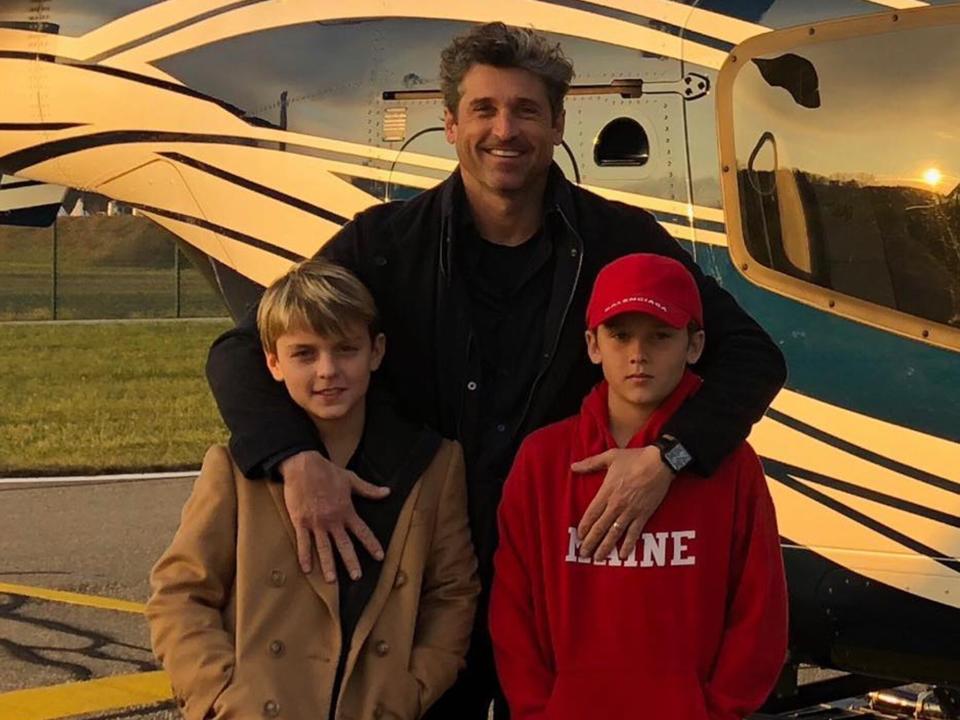 Patrick Dempsey with his kids
