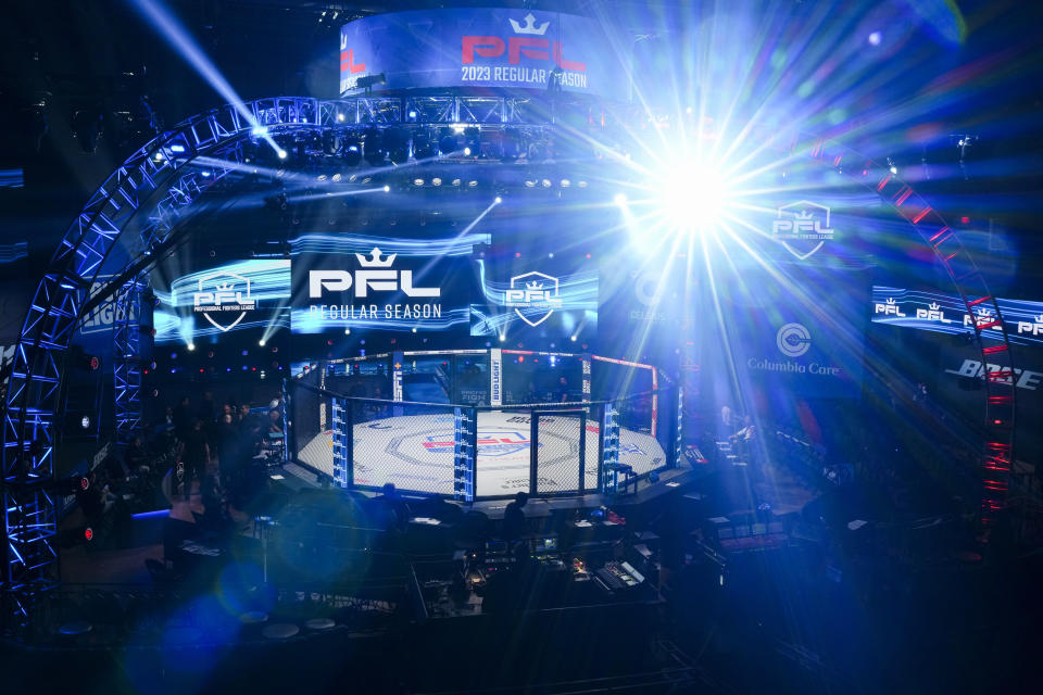 LAS VEGAS, NV - APRIL 14: A general view during PFL 2023 Las Vegas week 3 at The Theater at Virgin Hotels on April 14, 2023 in Las Vegas, Nevada. (Photo by Cooper Neill/Getty Images)