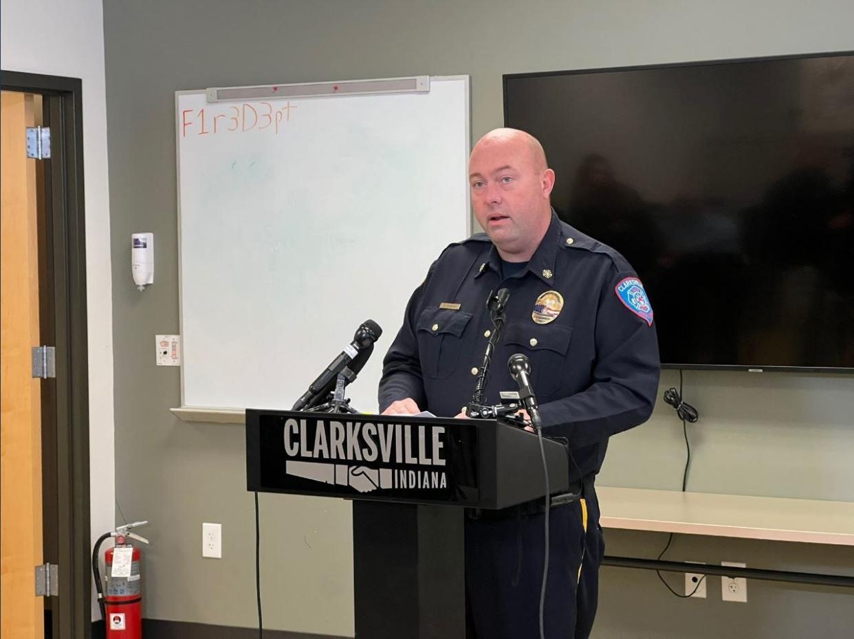 The Clarksville Fire Department Chief Brandon Skaggs provides an update on the carbon monoxide leak that left four hospitalized over the holiday weekend.
