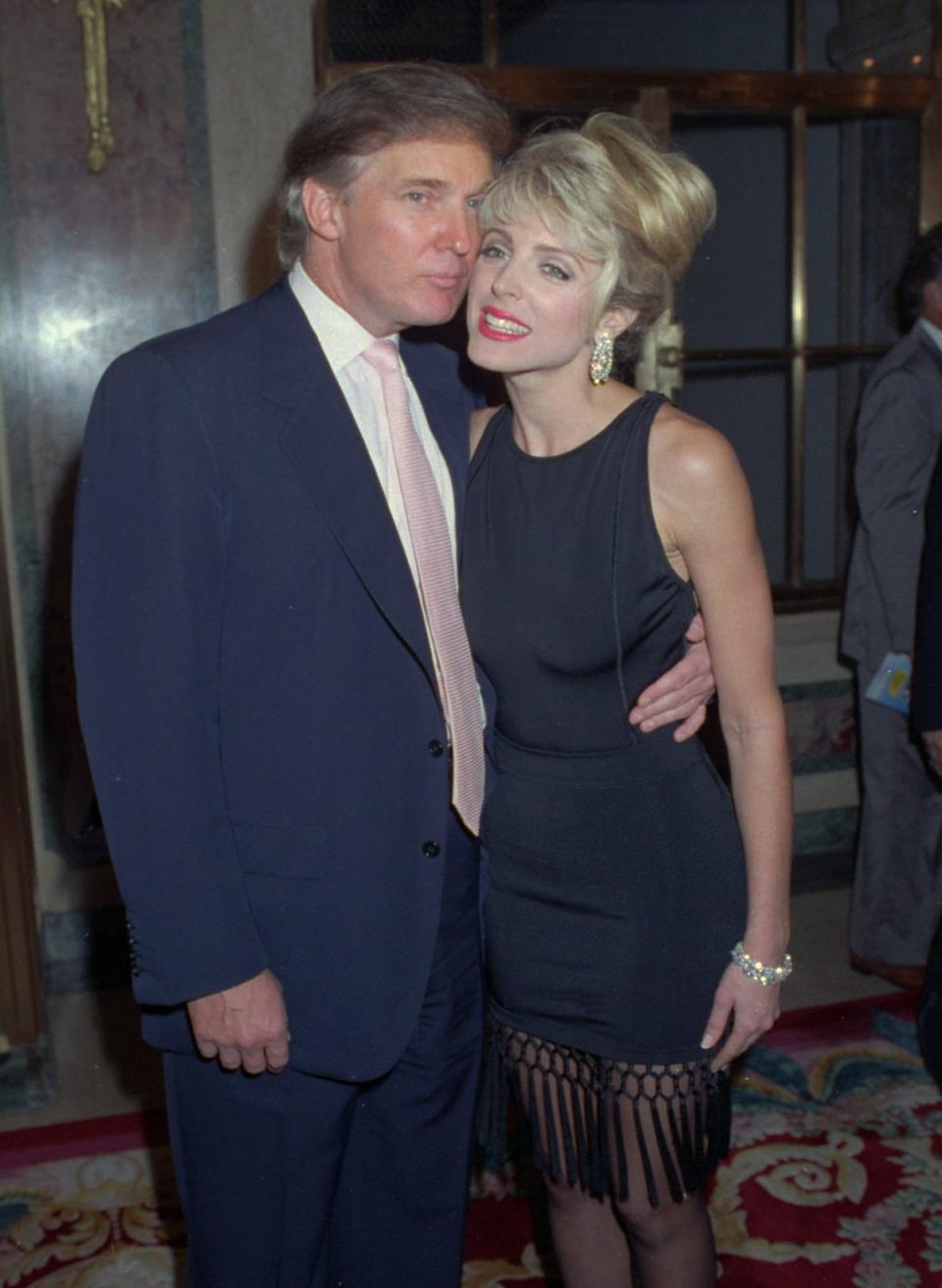 Marla Maples with Donald Trump in August 1992 (Associated Press)