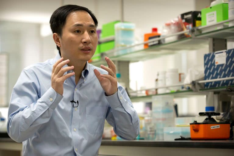 He Jiankui en su laboratorio de Shenzhen, en la provincia china de Guangdong