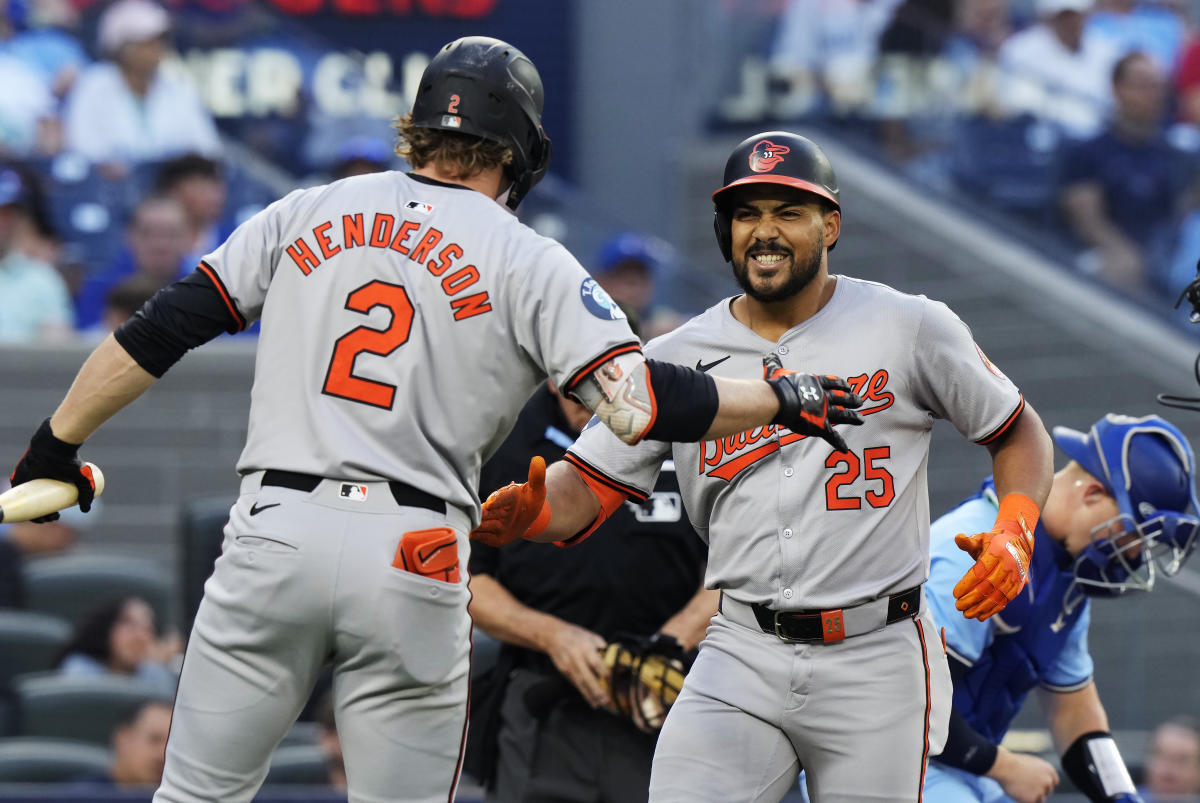 Anthony Santander belts 2 homers and Jackson Holliday adds another as the Orioles beat Blue Jays 7-3