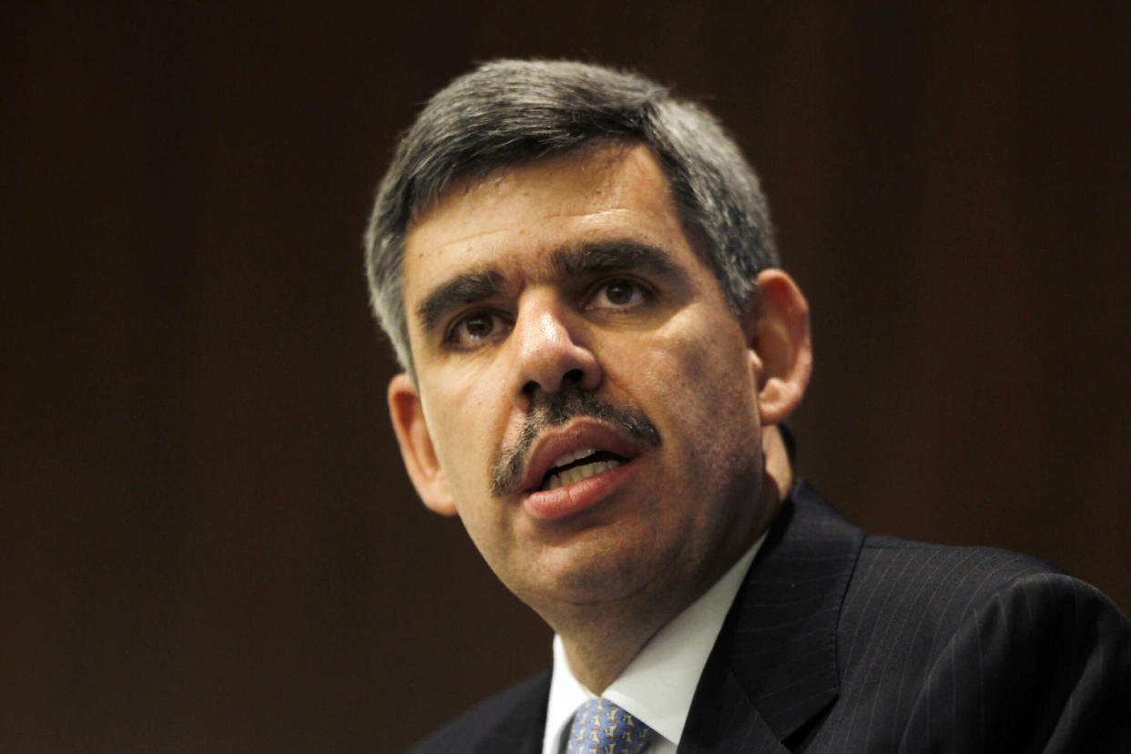 Mohamed El-Erian, CEO of Pacific Investment Management Company (PIMCO), gives the keynote address at the Symposium on Interest Rate Risk Management in Arlington January 29, 2010.    REUTERS/Jason Reed   (UNITED STATES - Tags: BUSINESS)