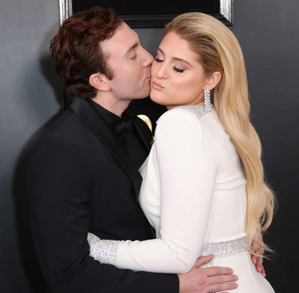 Daryl Sabara and Meghan Trainor attend the 61st Annual GRAMMY Awards at Staples Center on February 10, 2019 in Los Angeles, California