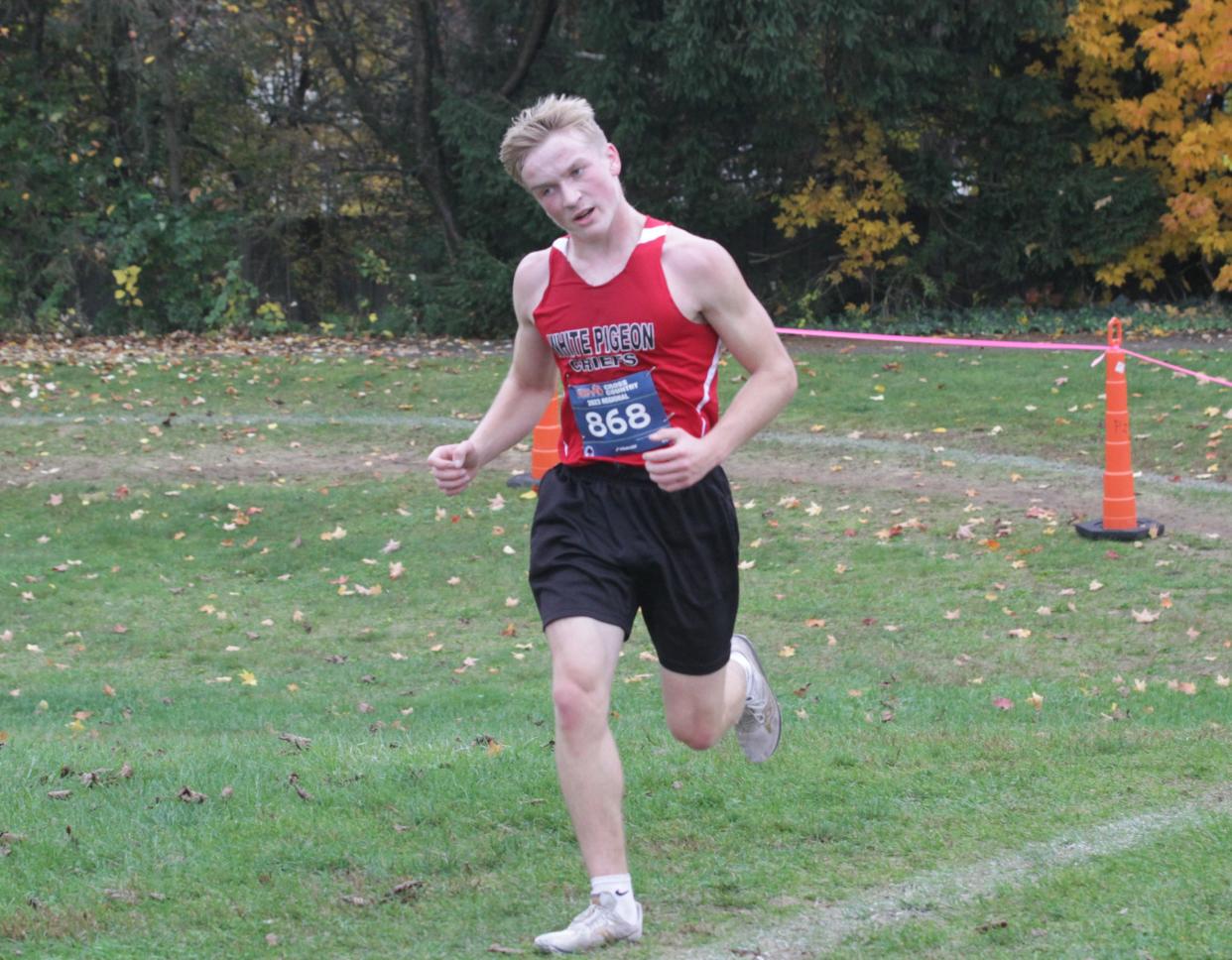 White Pigeon's Jesse Fielis qualified for the state finals on Friday, finishing ninth overall at regionals.