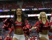 <p>The Houston Texans cheerleaders perform before an NFL football game Sunday, Dec. 18, 2016, in Houston. (AP Photo/David J. Phillip) </p>
