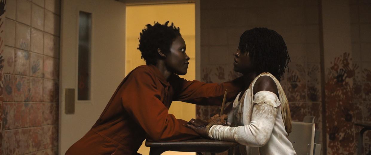 Adelaide Wilson (Lupita Nyong’o, right) faces her doppelgänger Red (also Nyong’o) in Jordan Peele's "Us."