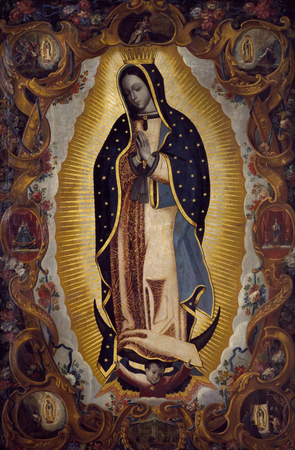 <p>Mary is <a href="http://www.britannica.com/topic/Our-Lady-of-Guadalupe-patron-saint-of-Mexico">believed</a>&nbsp;to have appeared to Juan Diego, an Aztec convert to Christianity, in 1531. According to the story, she asked that a shrine be built to her at the site of the apparition and left her image on the inside of a cloak. That image is now venerated at the Basilica of Guadalupe.&nbsp;</p>