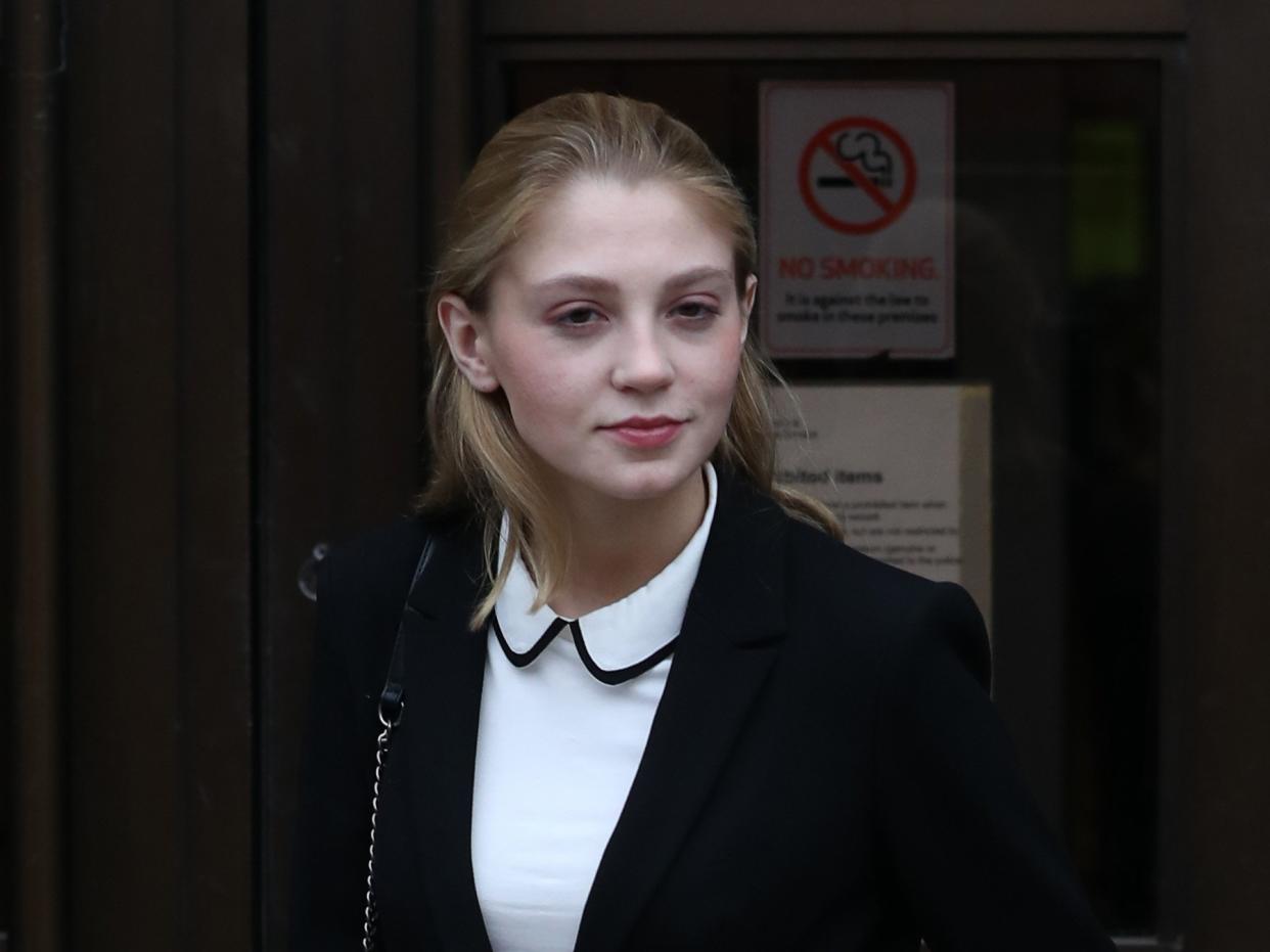 Lavinia Woodward received a 10-month suspended jail sentence after she stabbed her boyfriend with a bread knife: PA